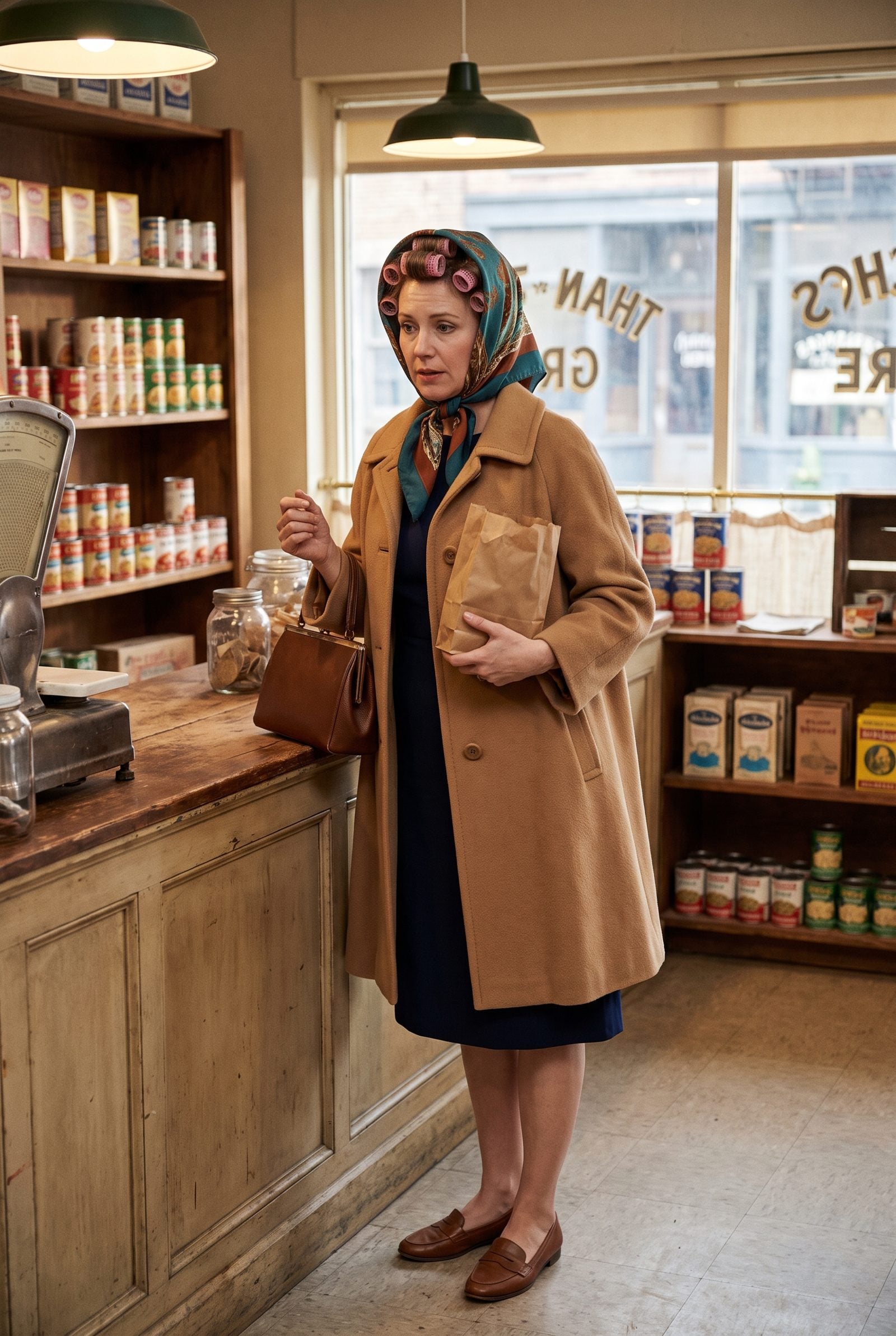 A Scarf Was Used to Conceal Hair Rollers During an Emergency Errand