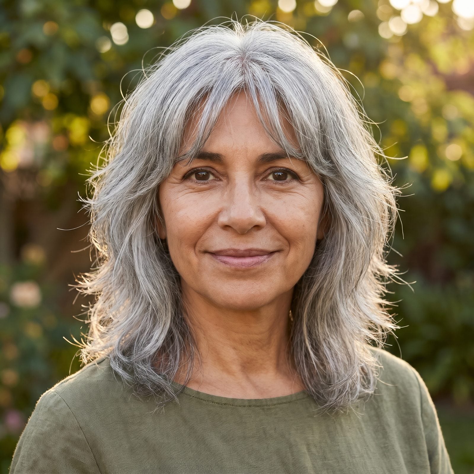 Shaggy Mid-Length With Curtain Fringe
