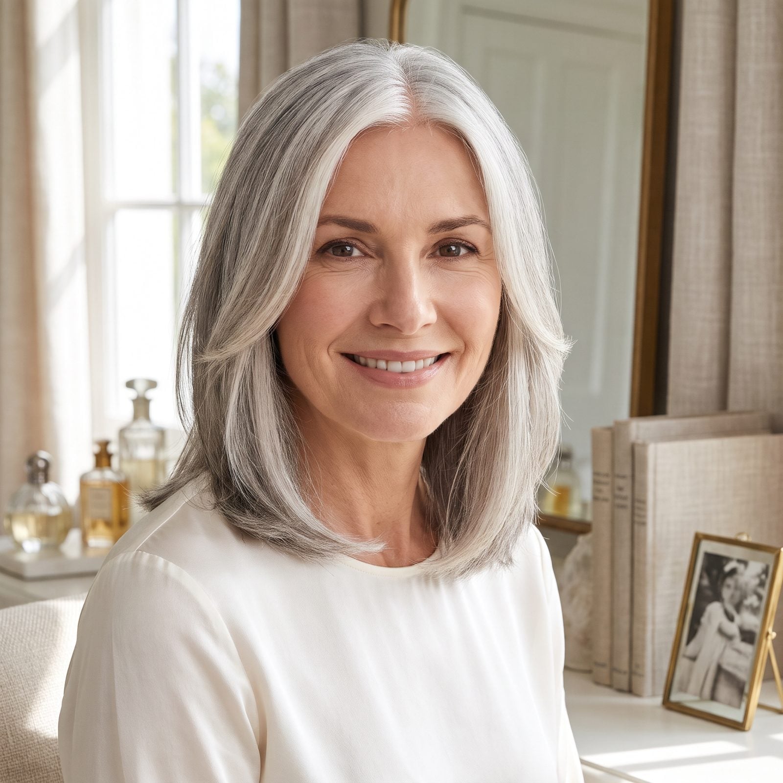 Shoulder-Length Lob With Face-Framing Layers