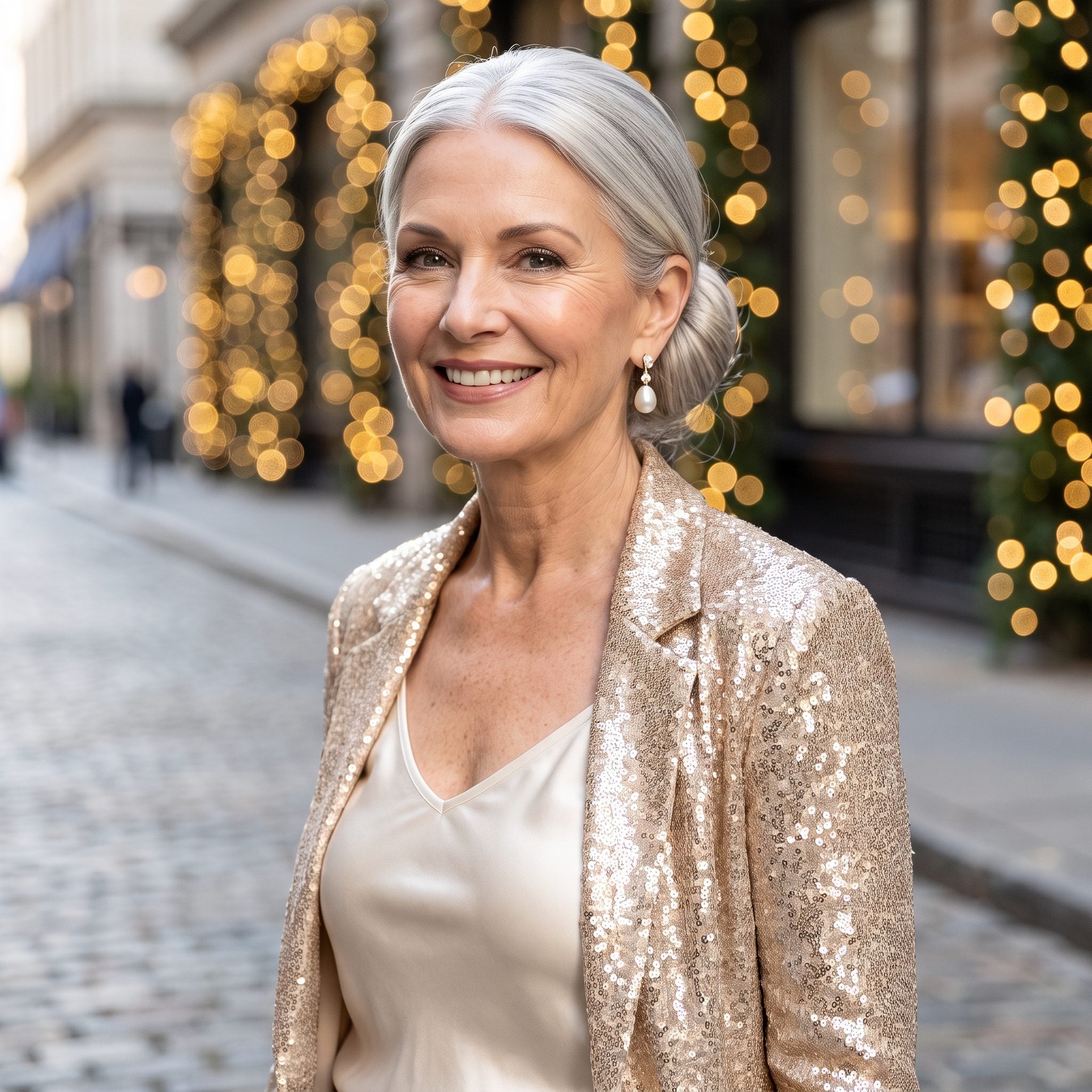 Silver Low Chignon: The One You'll Reach For Every Year