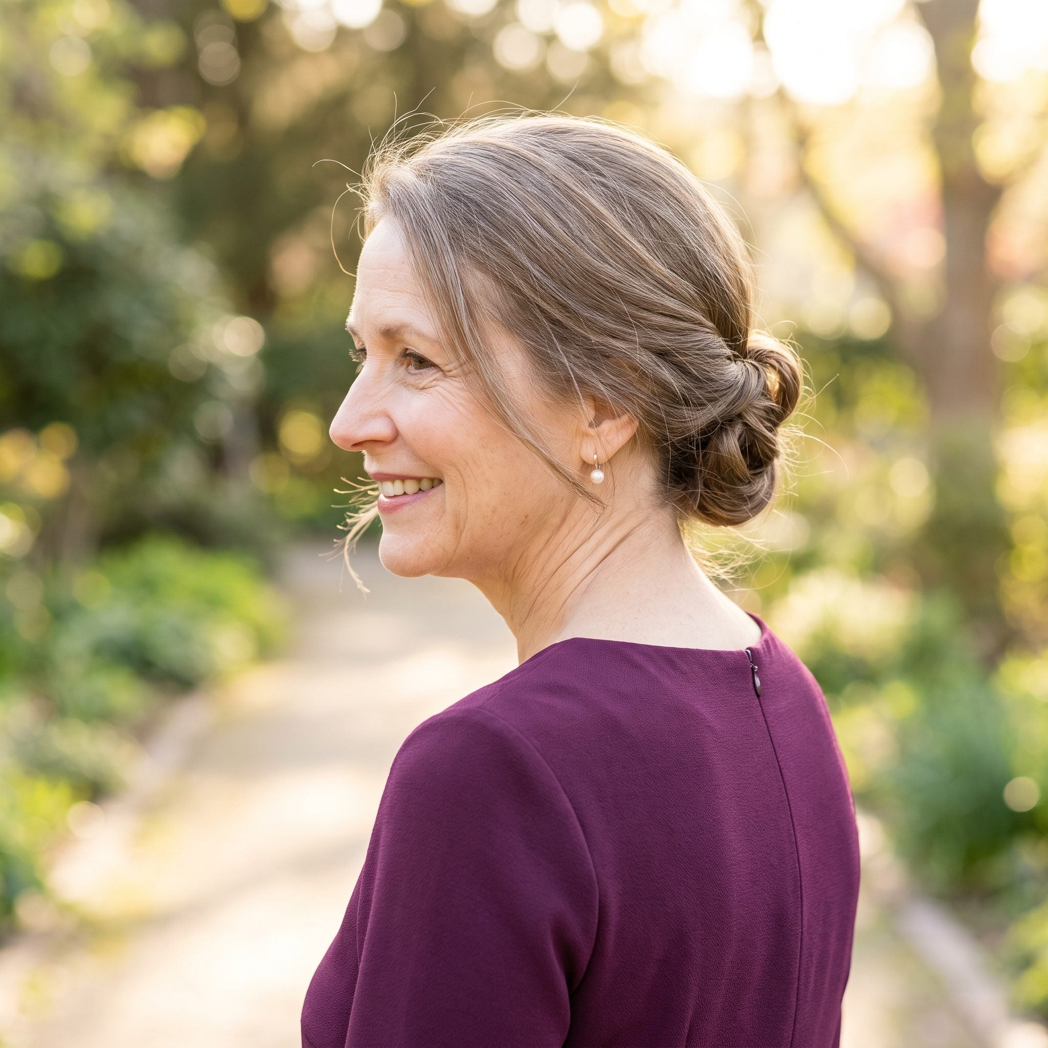 A Simple Low Chignon for Fine Hair