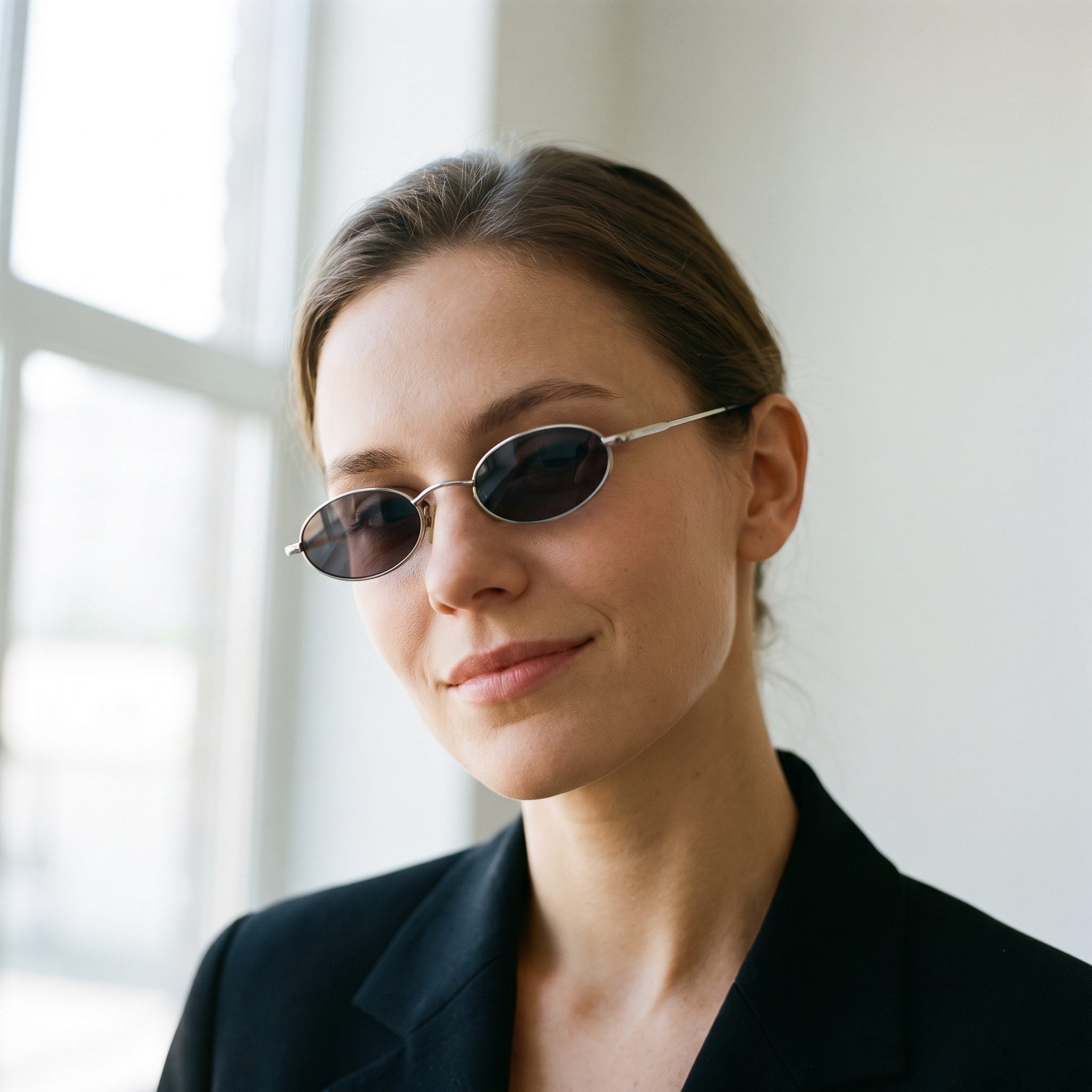 Small Oval Sunglasses With the Skinny Metal Frames