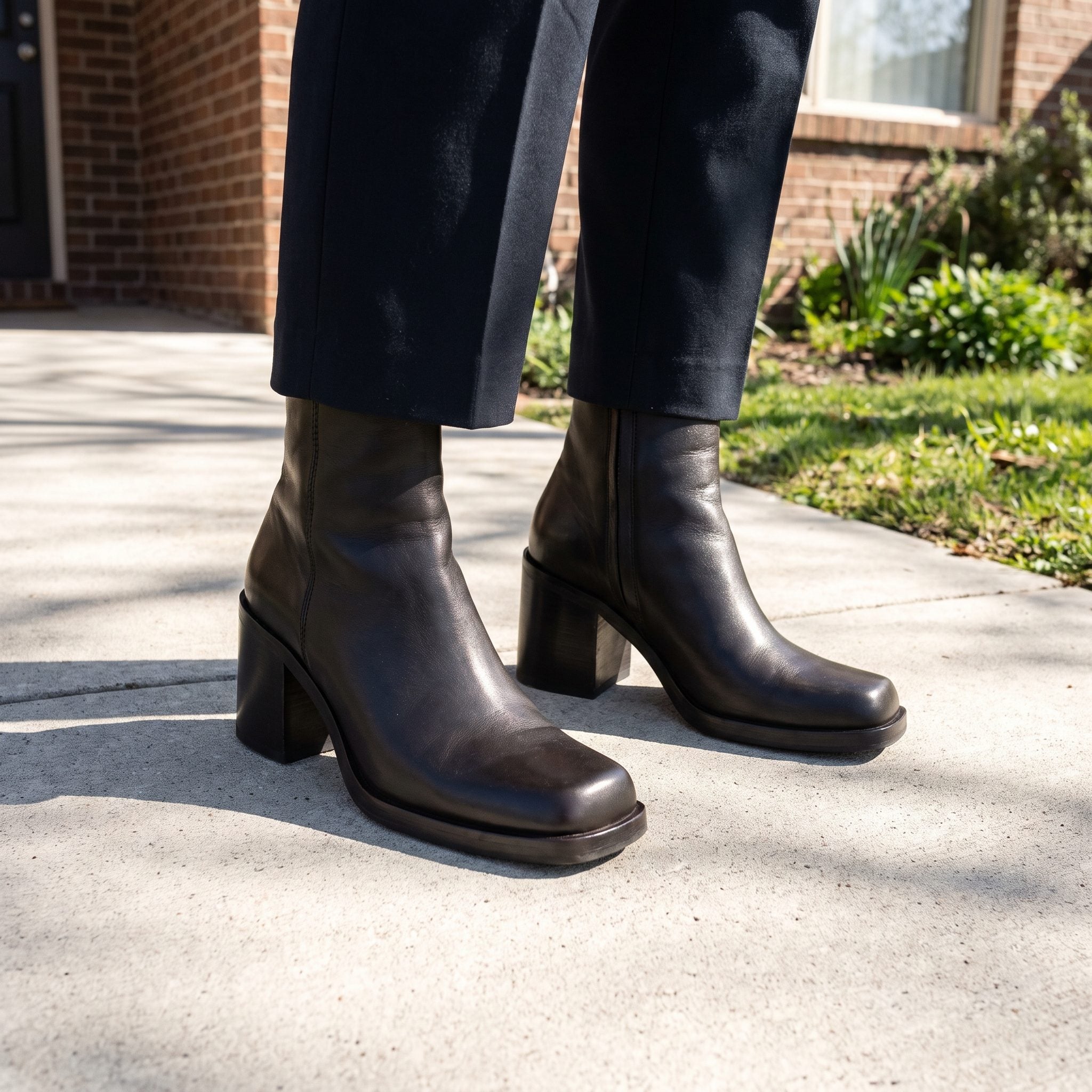 Square-Toe Ankle Boots That Meant Business