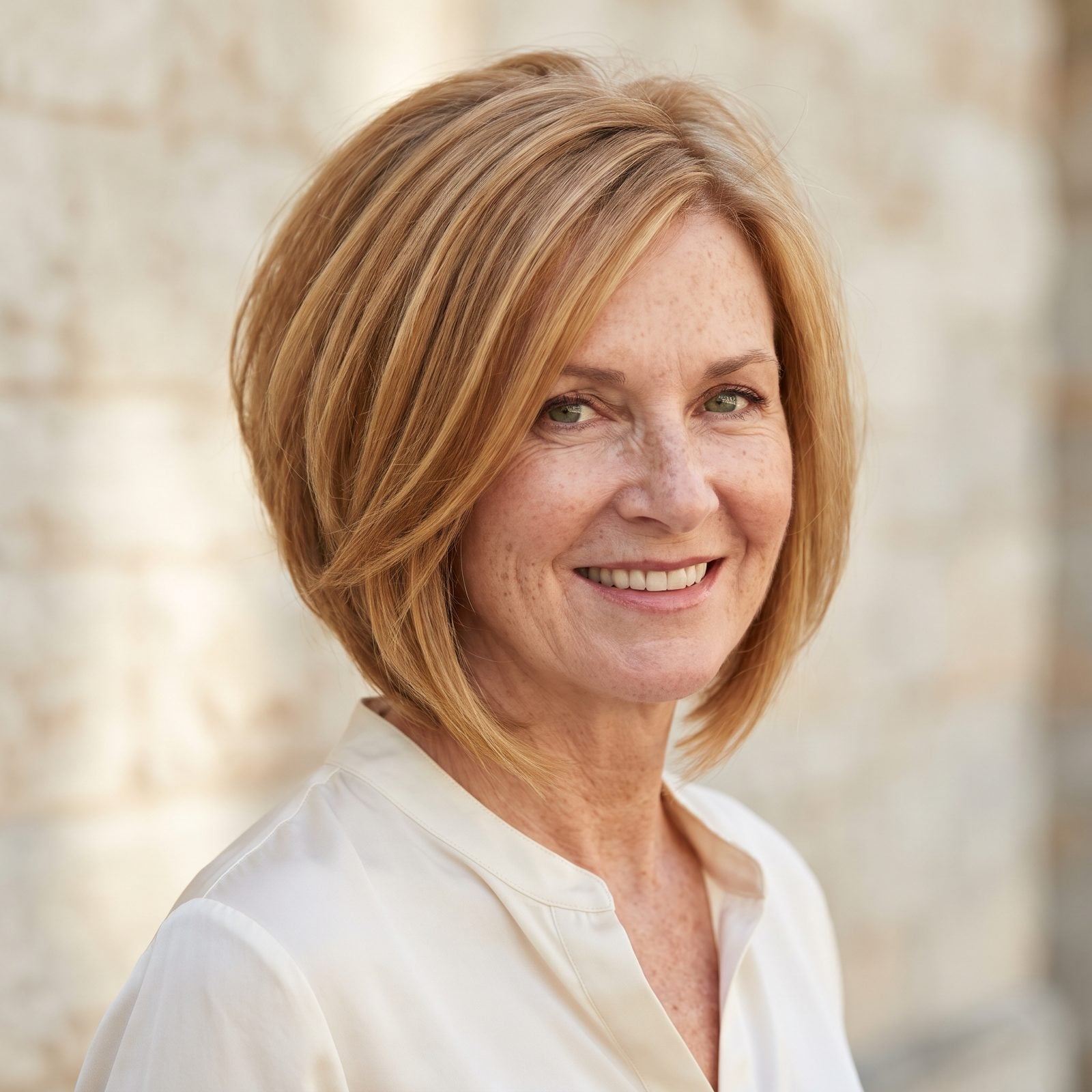 Stacked Angled Bob With a Lifted Back