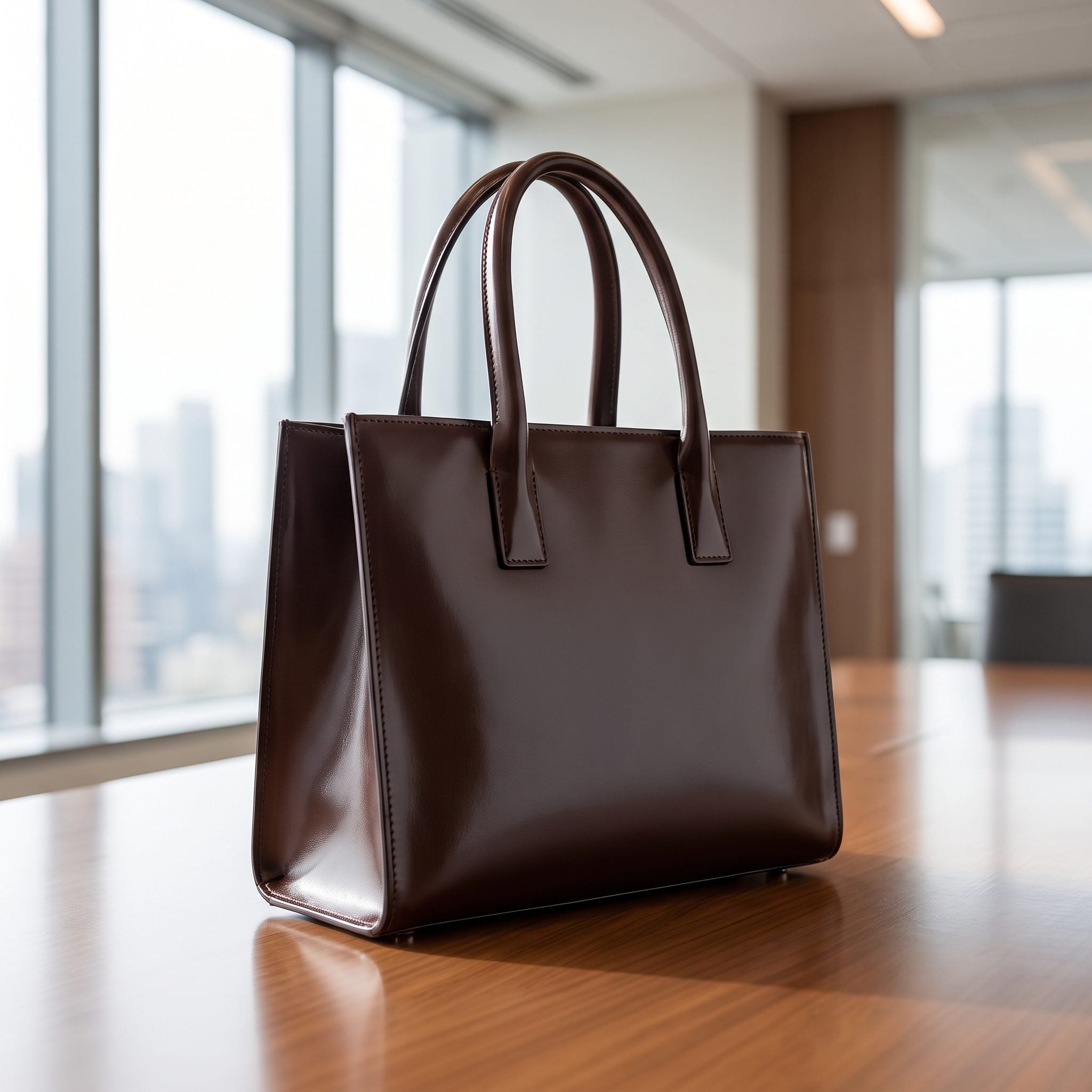 A Structured Leather Handbag Built for the Boardroom
