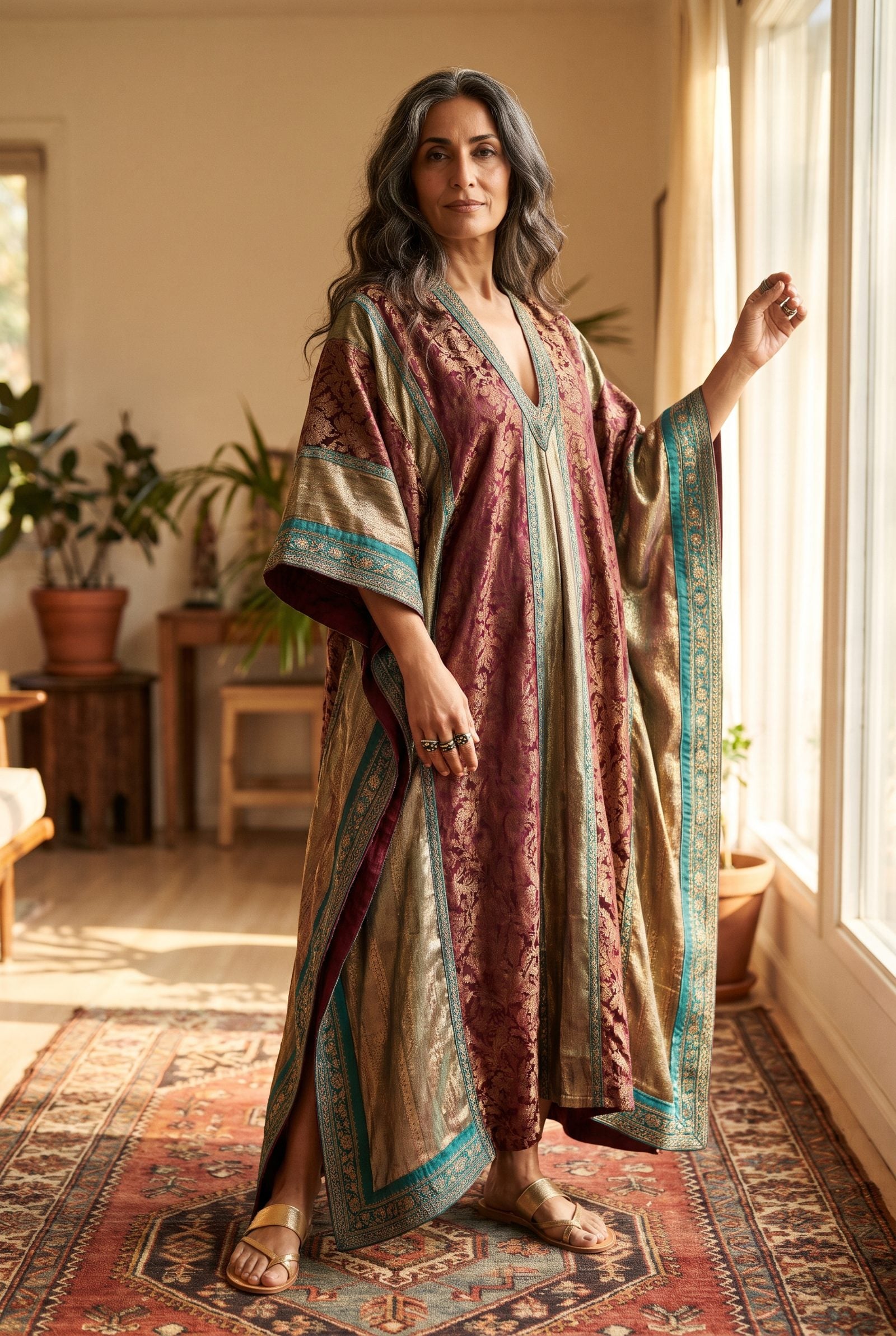 Thea Porter, Bohemian Caftans and Dresses Made From Sumptuous Mixed Textiles