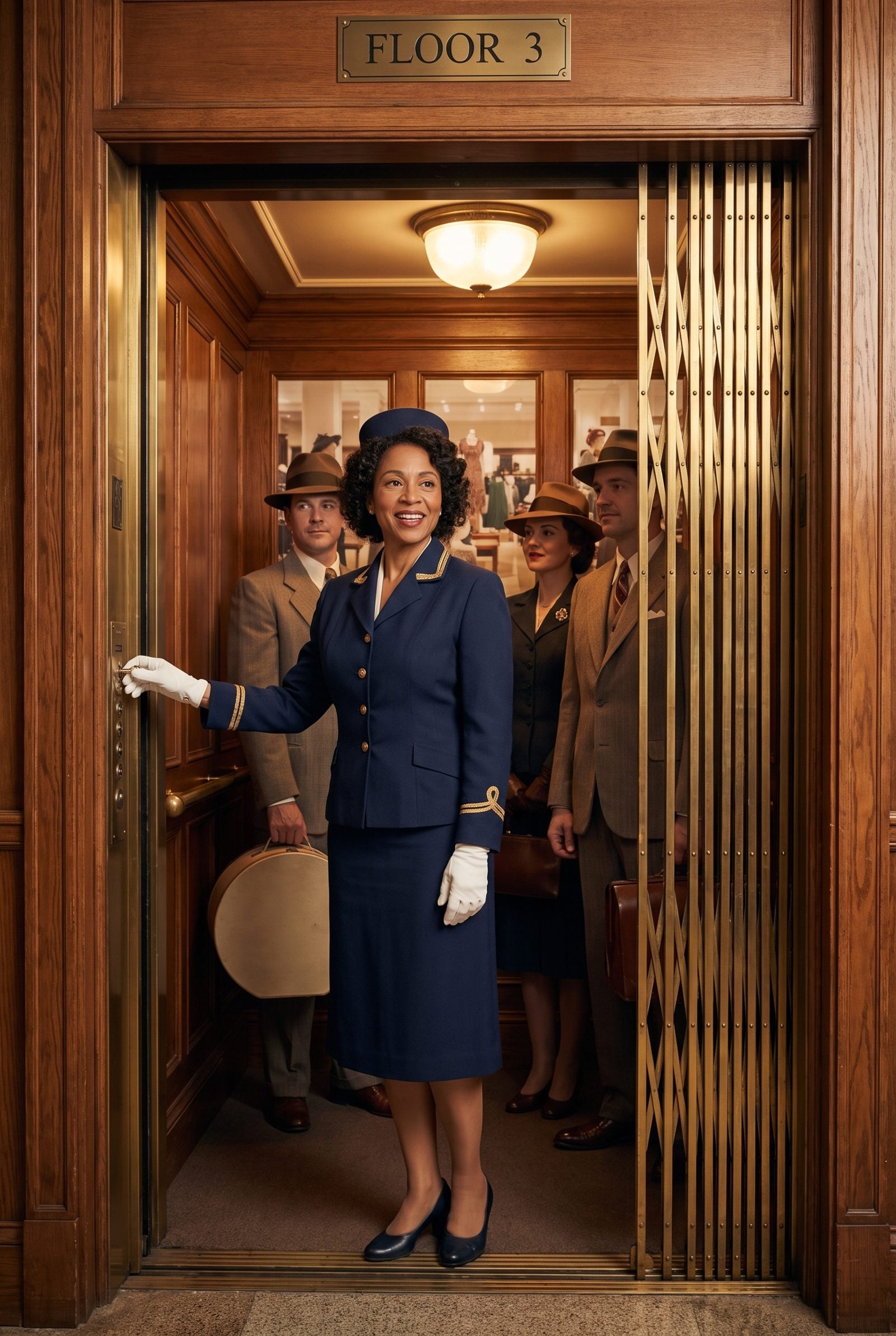 Uniformed Elevator Operators Who Called Out Every Floor