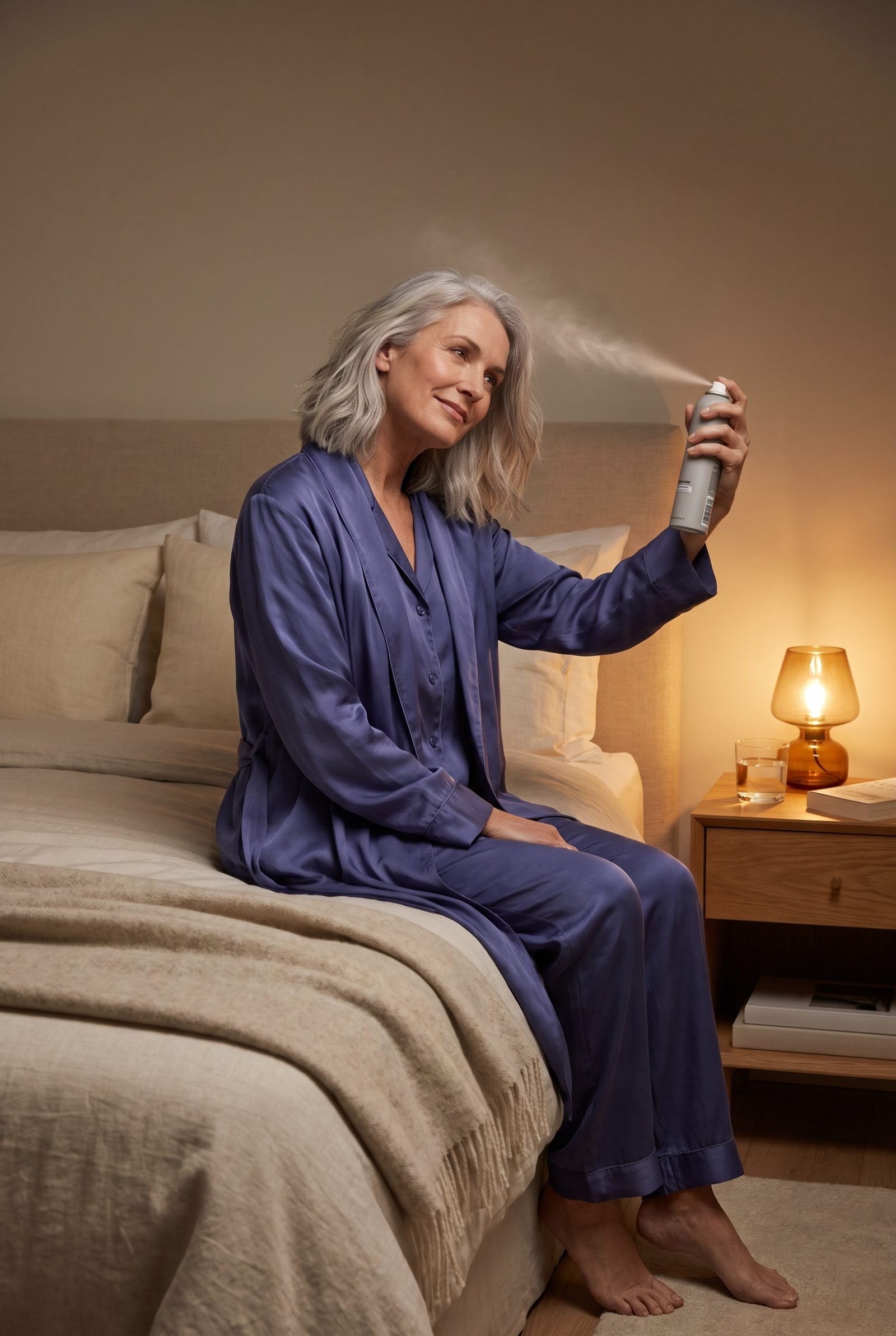 Use Dry Shampoo at Bedtime So It Absorbs Oil While You Sleep