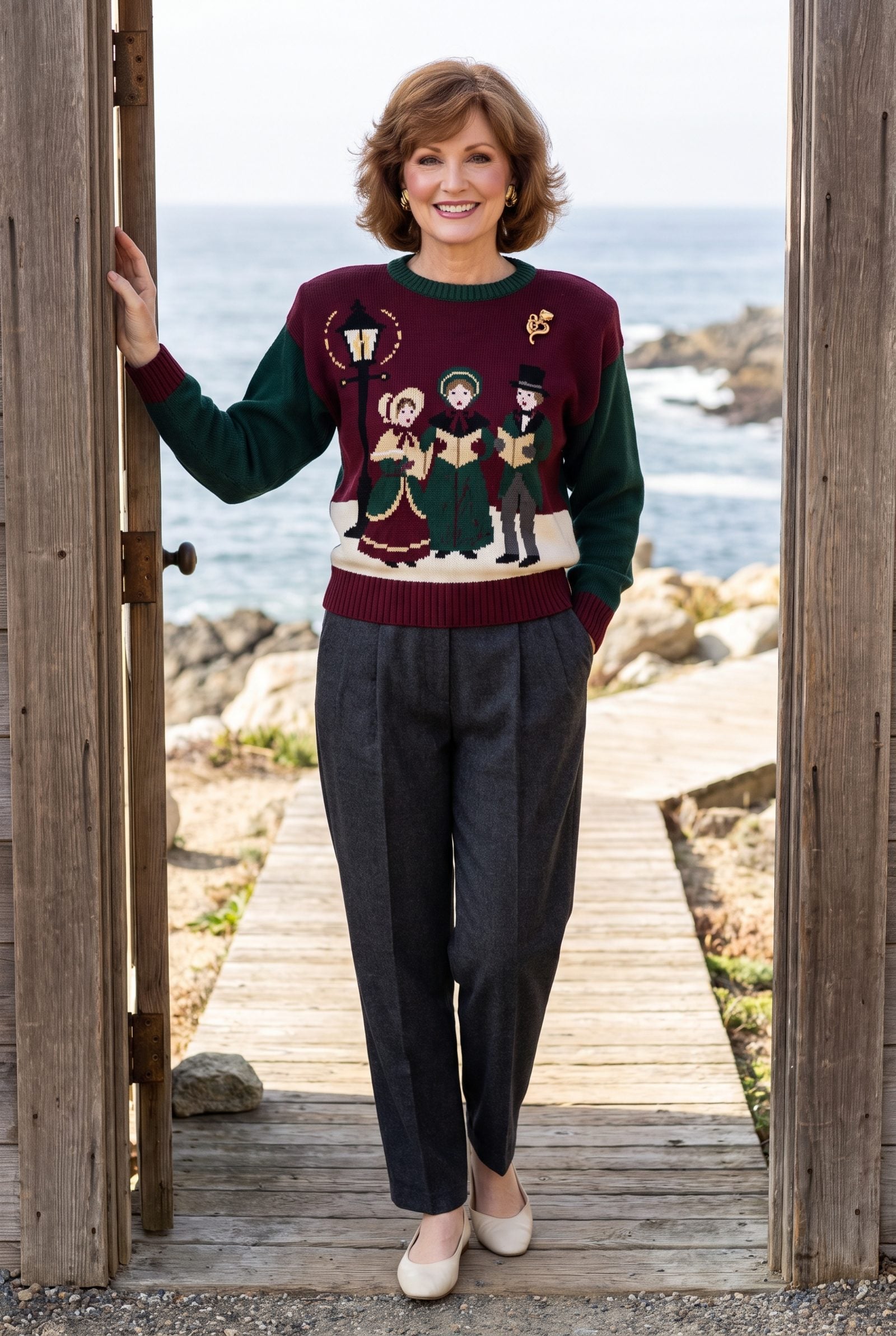 The Victorian Carolers Picture Sweater