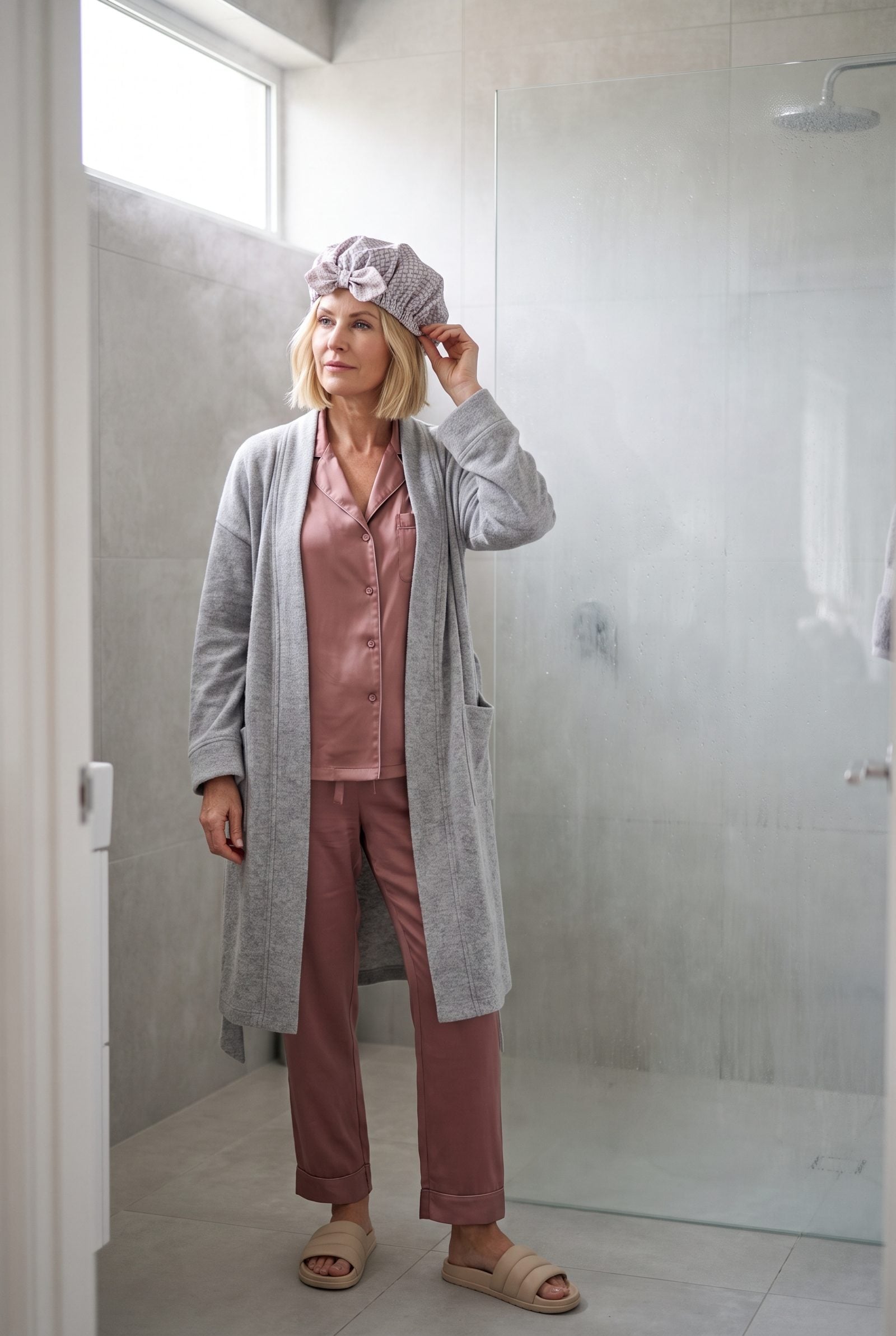 Wear a Shower Cap on Non-Wash Days to Protect Hair From Steam