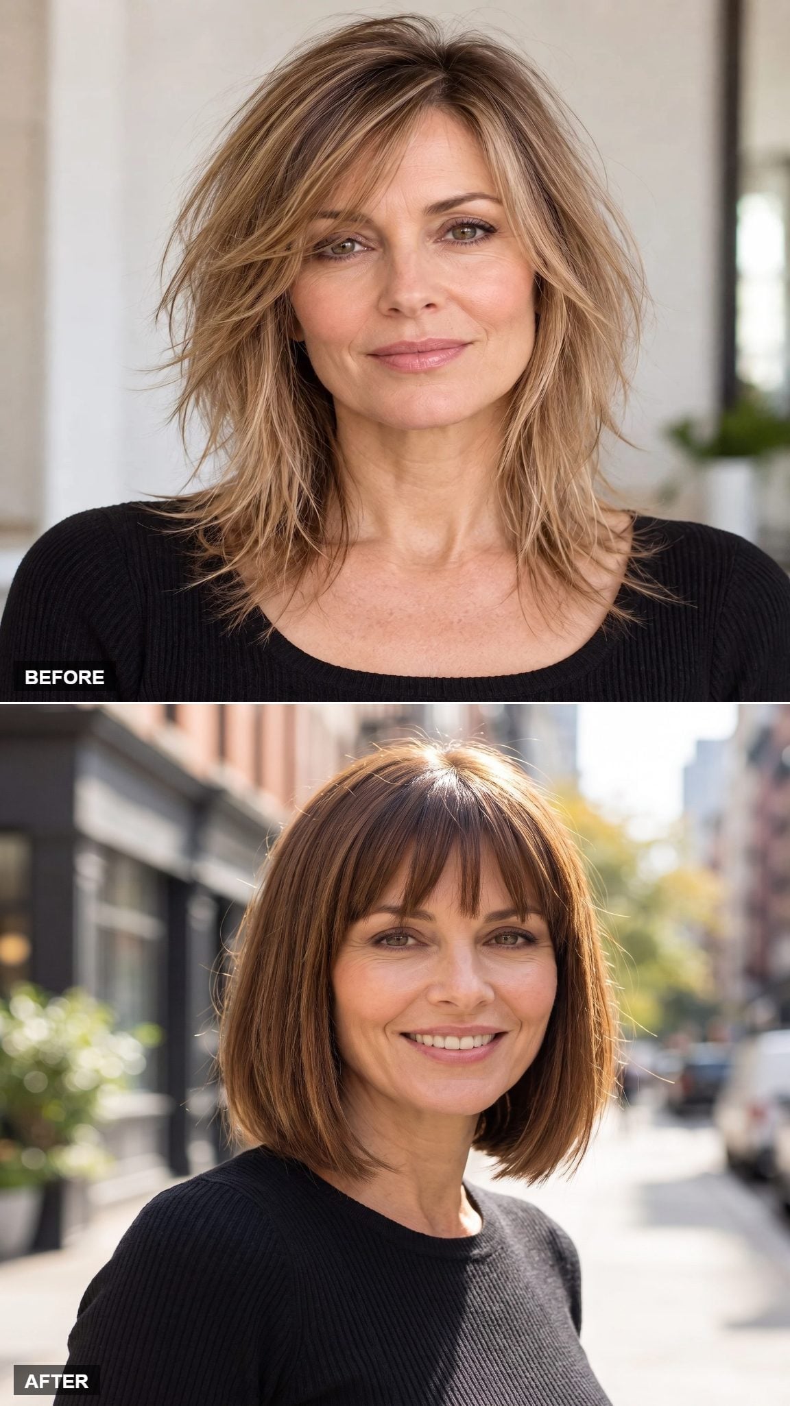 Bangs and a Bob Cut Darker: When the Color Does Half the Structural Work