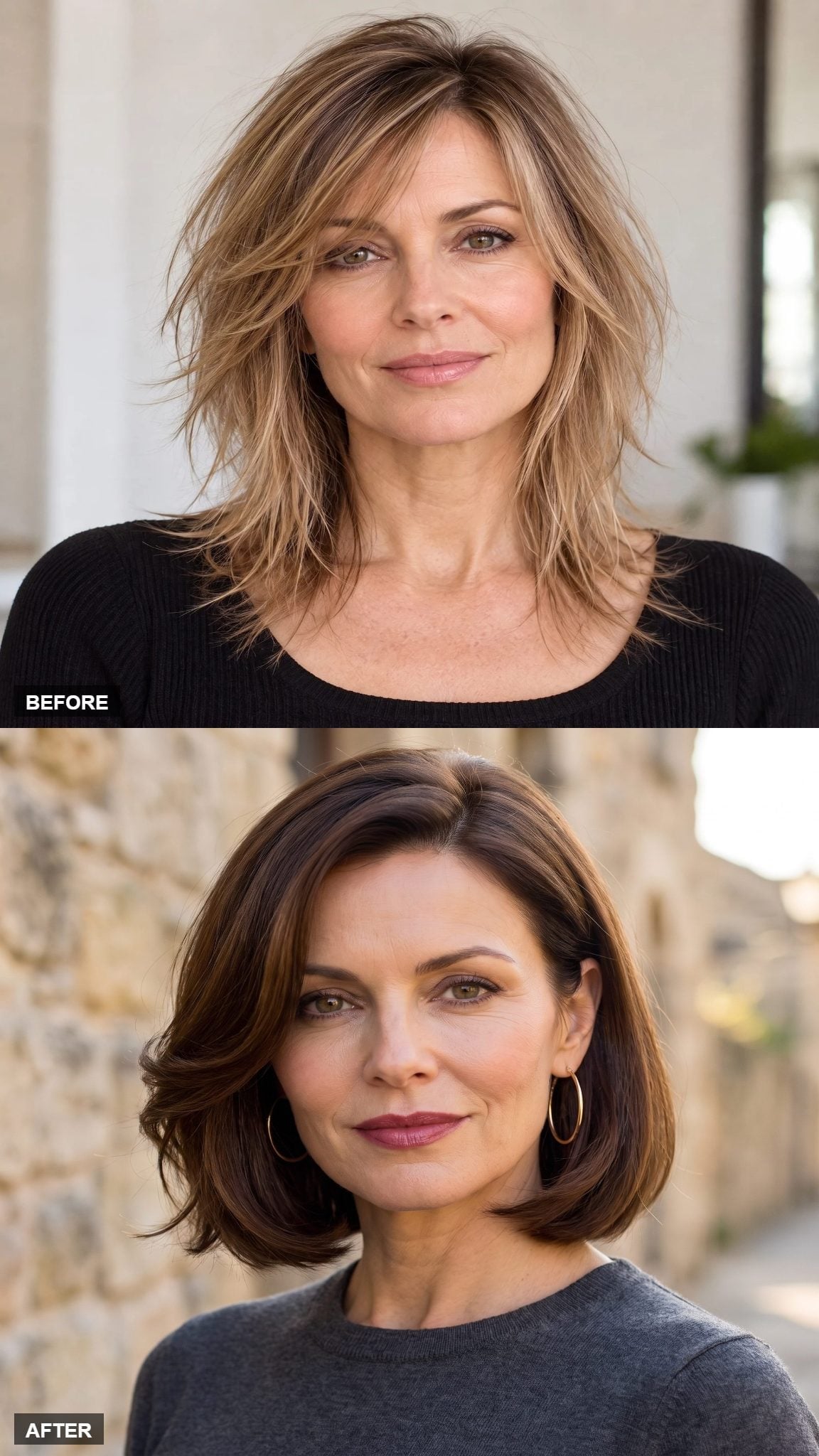 Dark Bob, Gold Hoops, and the Moment Fine Hair Stops Apologizing for Itself