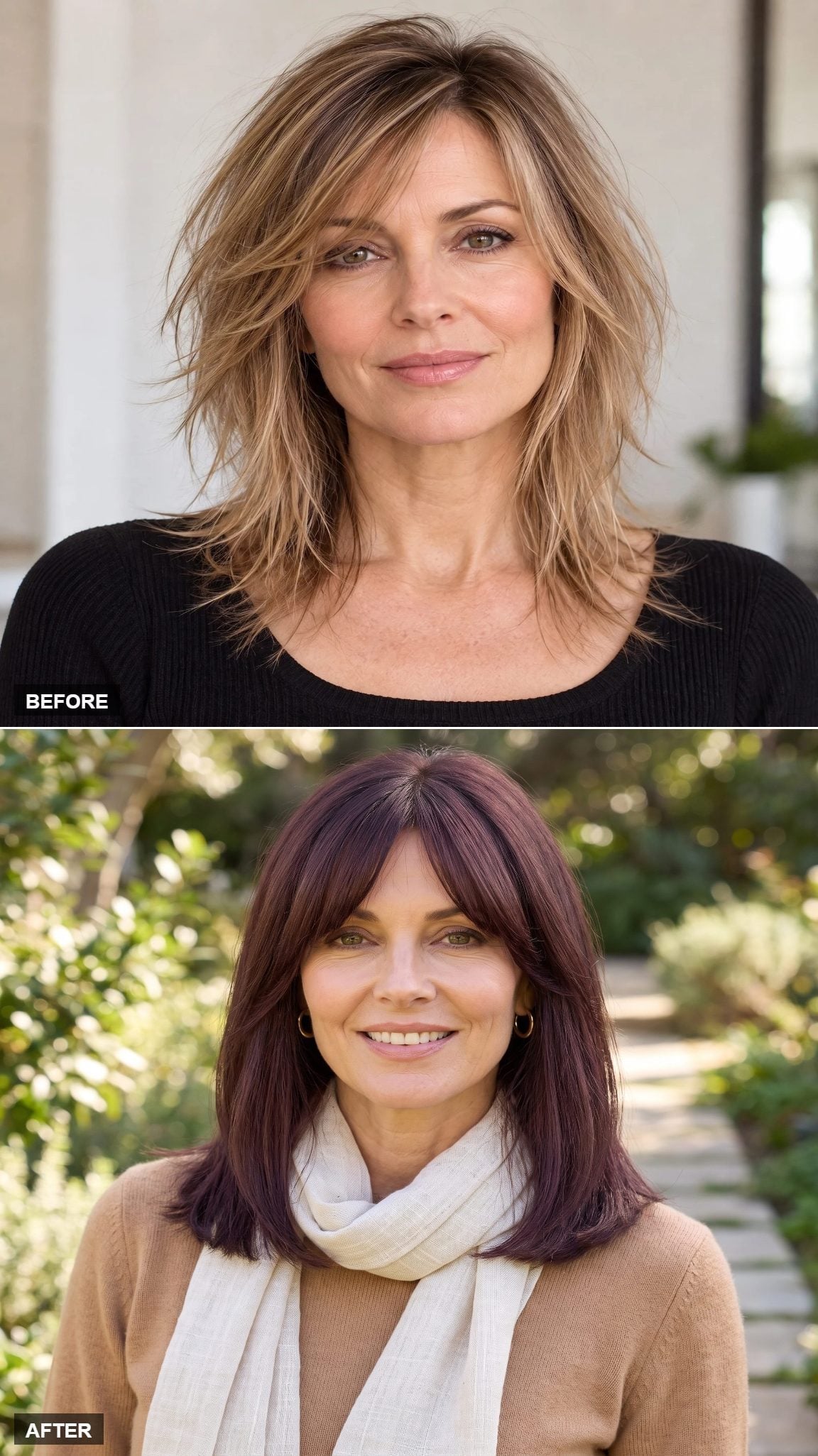 Plum Hair, Curtain Bangs, and What Happens When Fine Hair Gets a Real Shape