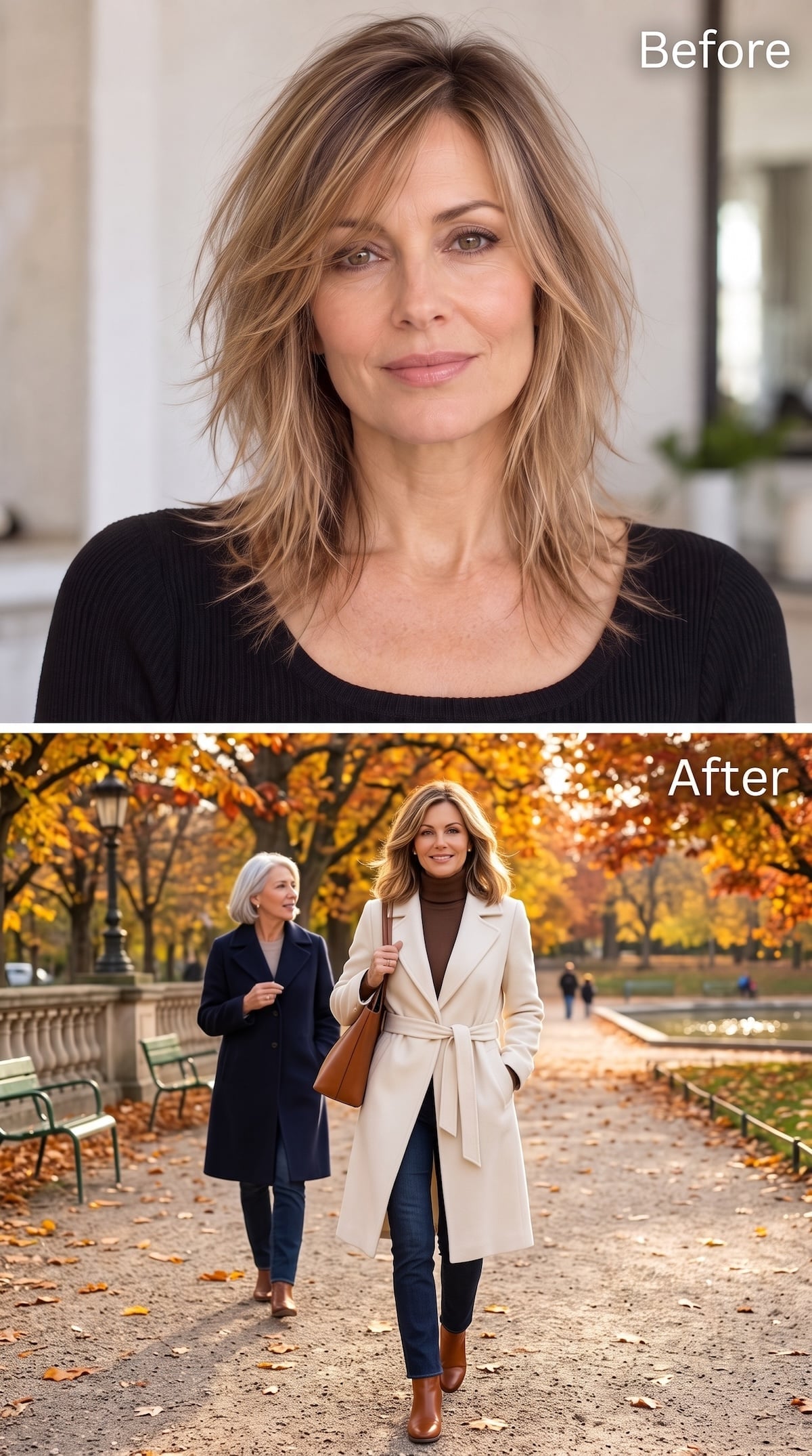 Soft Volume, Belted Coat, Zero Fuss: What Fine Hair Looks Like With Room to Move